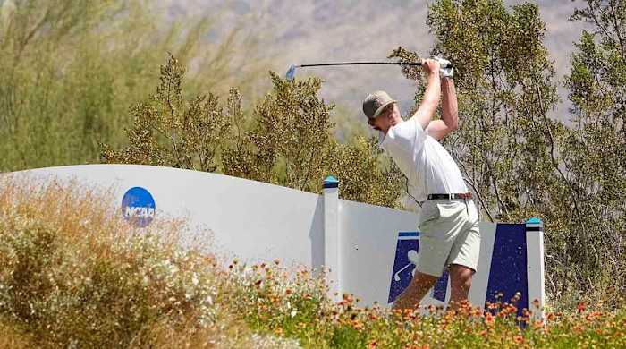 Gordon Sargent of Vanderbilt swings at the 2022 NCAA Championships.
